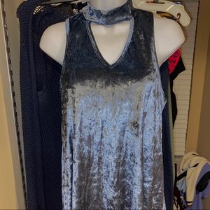 synthetic velvet dress